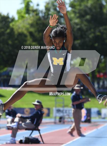 Thumbnail 2 in CIF State Track and Field Championships (Girls Long Jump Qualifying) photogallery.