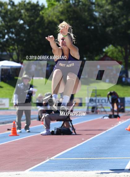 Thumbnail 2 in CIF State Track and Field Championships (Girls Long Jump Qualifying) photogallery.