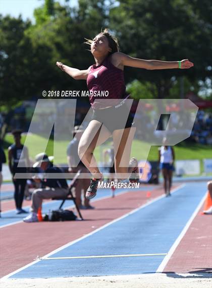 Thumbnail 3 in CIF State Track and Field Championships (Girls Long Jump Qualifying) photogallery.