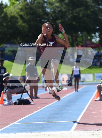 Thumbnail 1 in CIF State Track and Field Championships (Girls Long Jump Qualifying) photogallery.