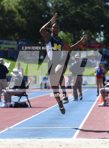 Thumbnail 1 in CIF State Track and Field Championships (Girls Long Jump Qualifying) photogallery.