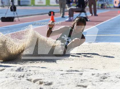 Thumbnail 1 in CIF State Track and Field Championships (Girls Long Jump Qualifying) photogallery.