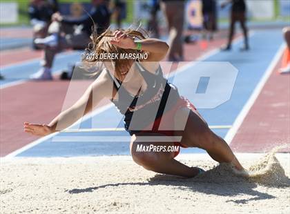 Thumbnail 3 in CIF State Track and Field Championships (Girls Long Jump Qualifying) photogallery.