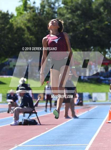 Thumbnail 2 in CIF State Track and Field Championships (Girls Long Jump Qualifying) photogallery.
