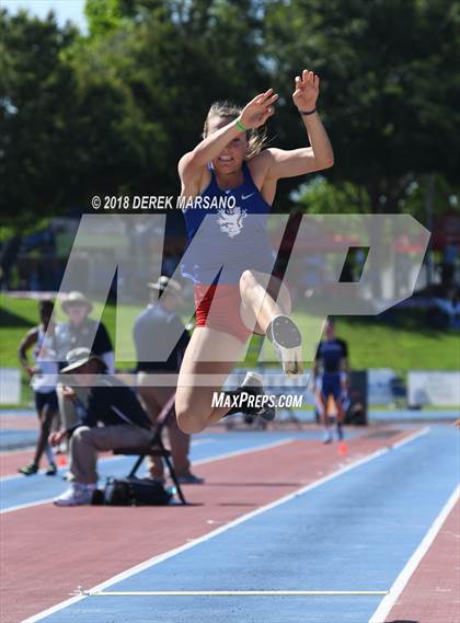 Thumbnail 2 in CIF State Track and Field Championships (Girls Long Jump Qualifying) photogallery.