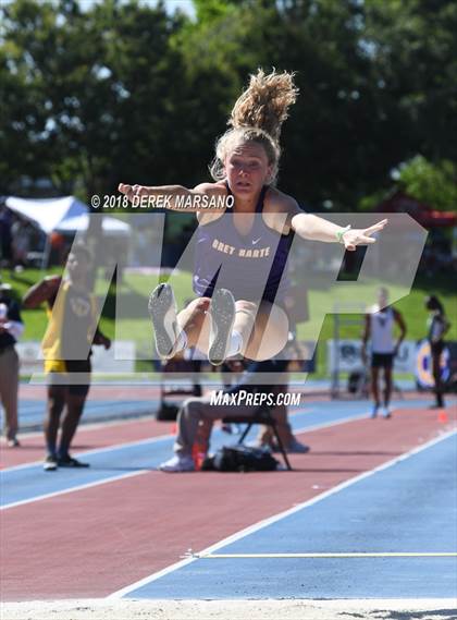 Thumbnail 3 in CIF State Track and Field Championships (Girls Long Jump Qualifying) photogallery.