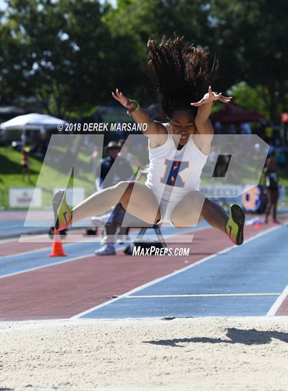 Thumbnail 2 in CIF State Track and Field Championships (Girls Long Jump Qualifying) photogallery.