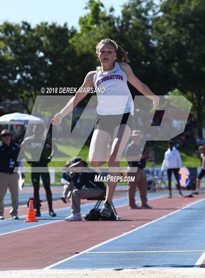 Thumbnail 3 in CIF State Track and Field Championships (Girls Long Jump Qualifying) photogallery.