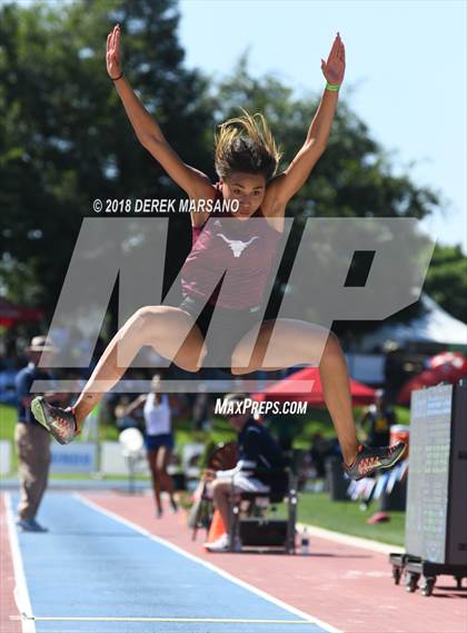 Thumbnail 2 in CIF State Track and Field Championships (Girls Long Jump Qualifying) photogallery.