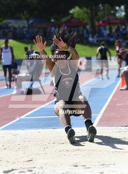 Thumbnail 3 in CIF State Track and Field Championships (Girls Long Jump Qualifying) photogallery.