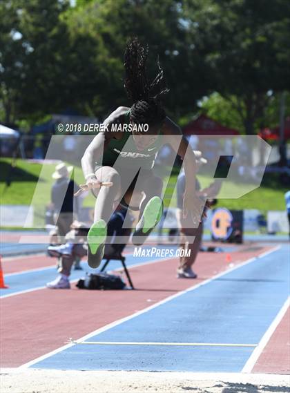 Thumbnail 1 in CIF State Track and Field Championships (Girls Long Jump Qualifying) photogallery.