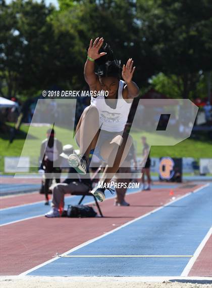 Thumbnail 1 in CIF State Track and Field Championships (Girls Long Jump Qualifying) photogallery.