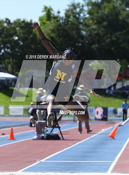 Thumbnail 1 in CIF State Track and Field Championships (Girls Long Jump Qualifying) photogallery.