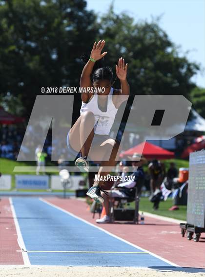 Thumbnail 2 in CIF State Track and Field Championships (Girls Long Jump Qualifying) photogallery.