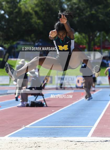 Thumbnail 1 in CIF State Track and Field Championships (Girls Long Jump Qualifying) photogallery.