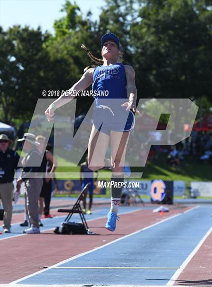 Thumbnail 3 in CIF State Track and Field Championships (Girls Long Jump Qualifying) photogallery.
