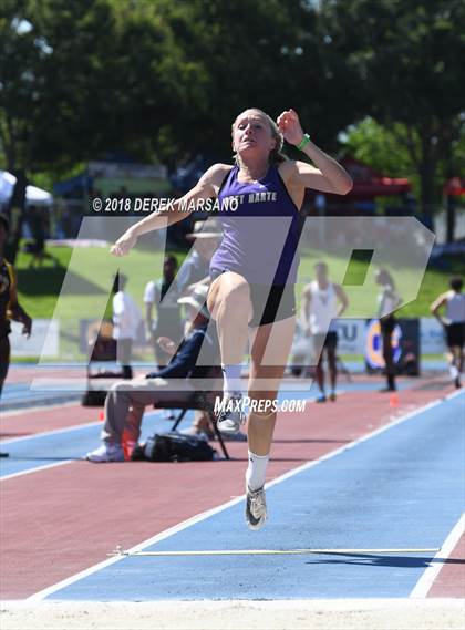 Thumbnail 3 in CIF State Track and Field Championships (Girls Long Jump Qualifying) photogallery.