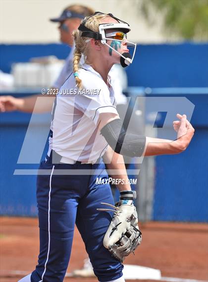 Thumbnail 1 in Oasis Academy vs Pahranagat Valley (NIAA 1A State Playoffs) photogallery.