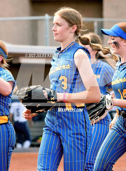 Thumbnail 2 in Oasis Academy vs Pahranagat Valley (NIAA 1A State Playoffs) photogallery.