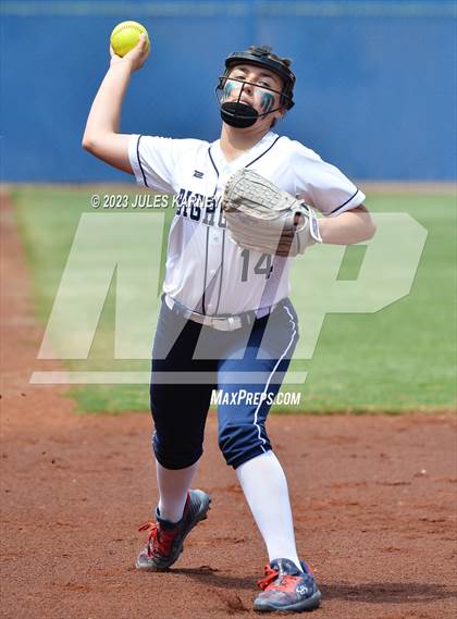 Thumbnail 1 in Oasis Academy vs Pahranagat Valley (NIAA 1A State Playoffs) photogallery.