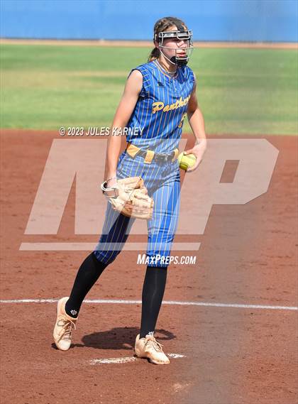 Thumbnail 2 in Oasis Academy vs Pahranagat Valley (NIAA 1A State Playoffs) photogallery.