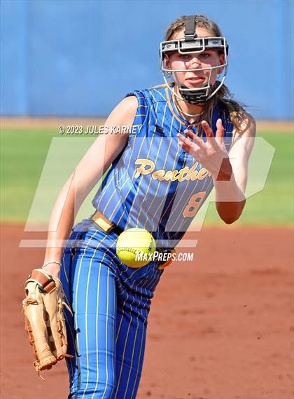 Thumbnail 2 in Oasis Academy vs Pahranagat Valley (NIAA 1A State Playoffs) photogallery.