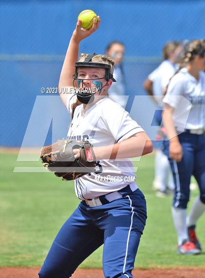 Thumbnail 2 in Oasis Academy vs Pahranagat Valley (NIAA 1A State Playoffs) photogallery.