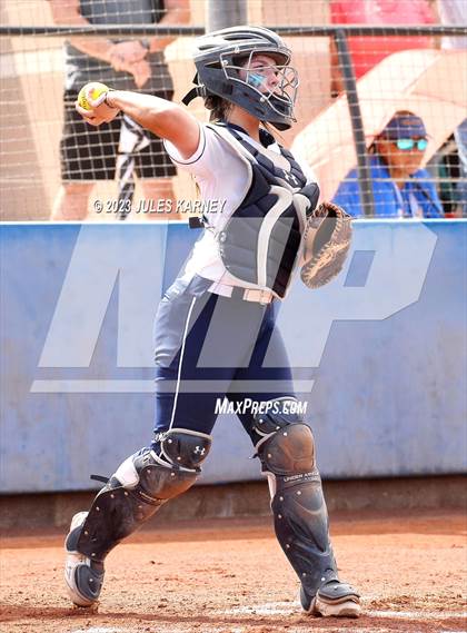Thumbnail 3 in Oasis Academy vs Pahranagat Valley (NIAA 1A State Playoffs) photogallery.