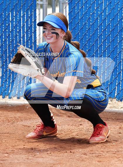 Thumbnail 2 in Oasis Academy vs Pahranagat Valley (NIAA 1A State Playoffs) photogallery.