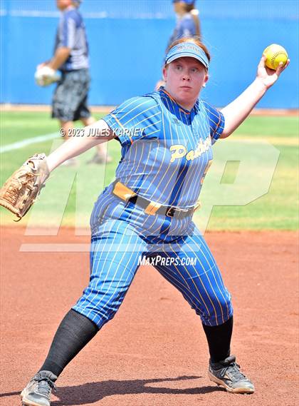 Thumbnail 2 in Oasis Academy vs Pahranagat Valley (NIAA 1A State Playoffs) photogallery.