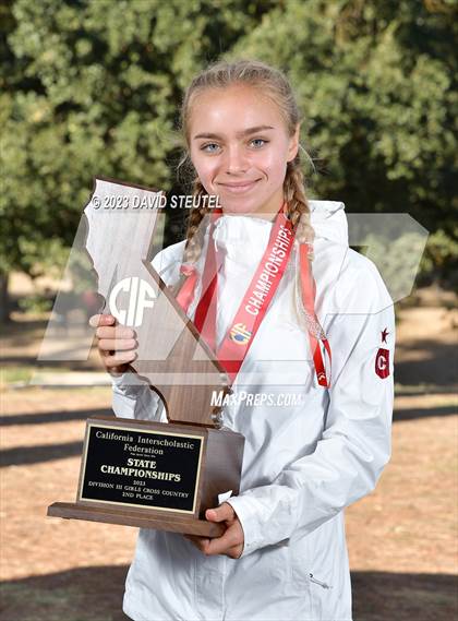 Thumbnail 1 in CIF State Cross Country Championships (Girls Awards) photogallery.