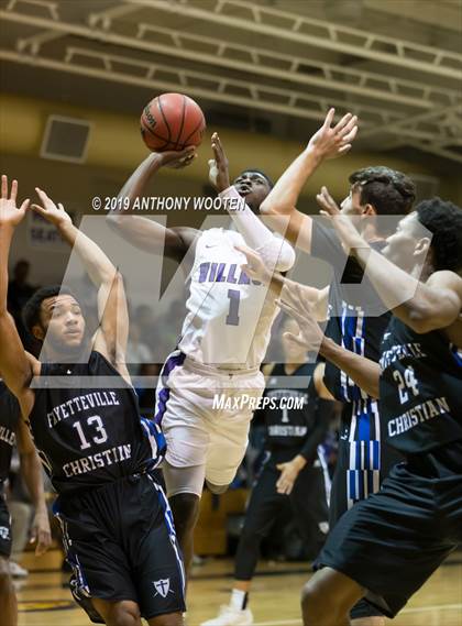 Thumbnail 2 in Village Christian Academy vs Fayetteville Christian (Sandhills Athletic Conference Semifinal) photogallery.