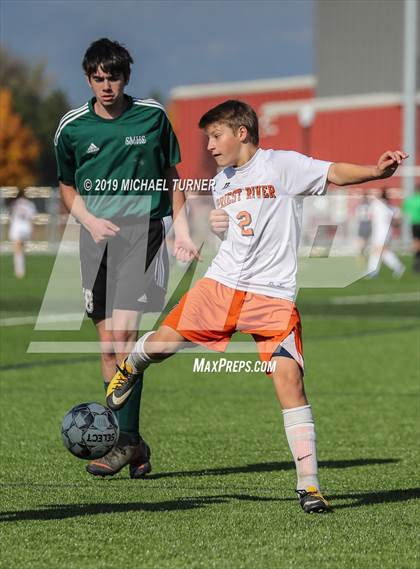 Thumbnail 3 in Priest River vs St. Maries (District Playoff) photogallery.