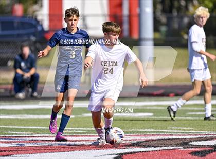 Thumbnail 2 in Delta vs. Oak Hill (IHSAA 2A Section 23 Final) photogallery.