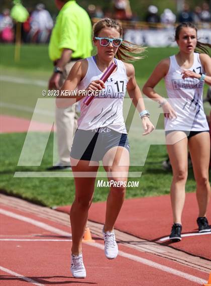 Thumbnail 2 in CHSAA Track and Field 4A Championships (Girls 4x800m Relay) photogallery.