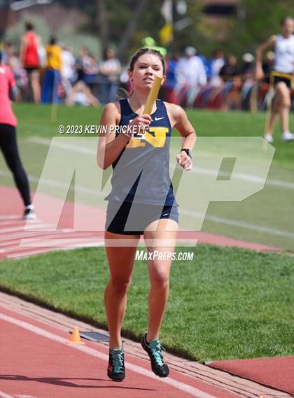 Thumbnail 2 in CHSAA Track and Field 4A Championships (Girls 4x800m Relay) photogallery.