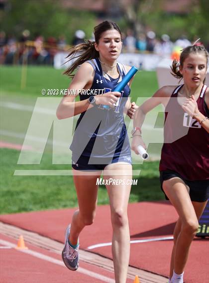 Thumbnail 2 in CHSAA Track and Field 4A Championships (Girls 4x800m Relay) photogallery.