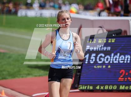 Thumbnail 2 in CHSAA Track and Field 4A Championships (Girls 4x800m Relay) photogallery.