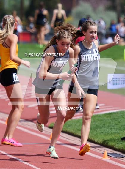 Thumbnail 2 in CHSAA Track and Field 4A Championships (Girls 4x800m Relay) photogallery.