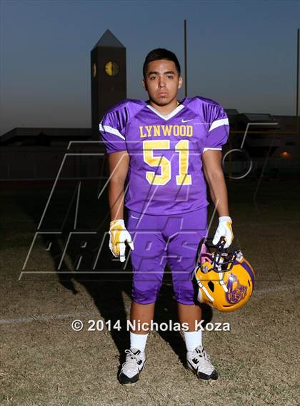 Thumbnail 1 in Lynwood Varsity Football Team and Individual photogallery.