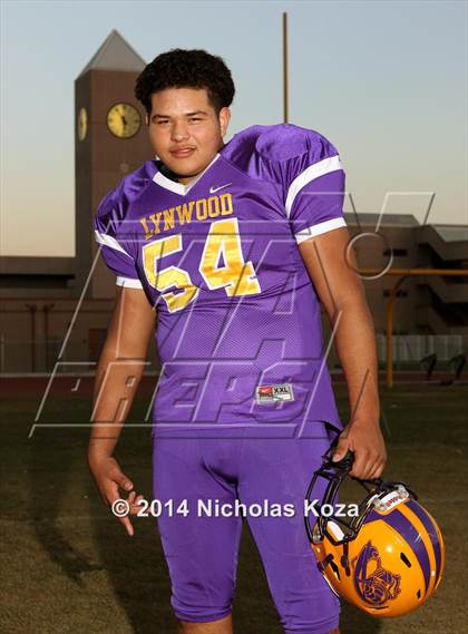 Thumbnail 3 in Lynwood Varsity Football Team and Individual photogallery.