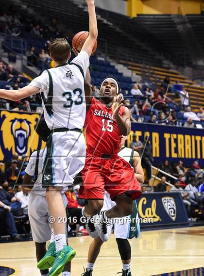 Thumbnail 1 in Salesian College Preparatory vs. Sacred Heart Cathedral Preparatory (MaxPreps MLK Classic) photogallery.