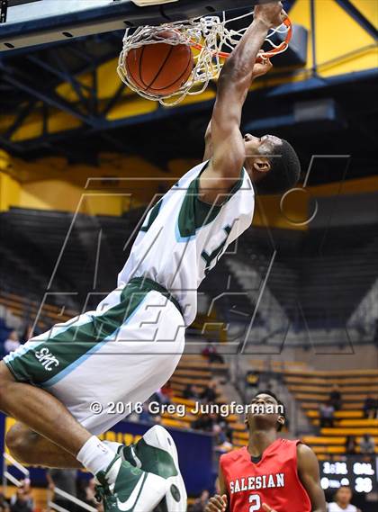 Thumbnail 2 in Salesian College Preparatory vs. Sacred Heart Cathedral Preparatory (MaxPreps MLK Classic) photogallery.