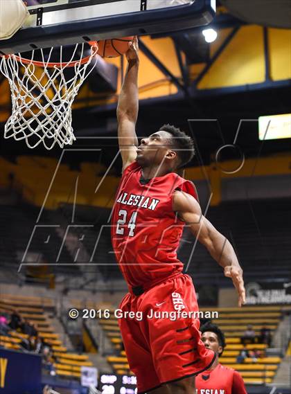 Thumbnail 1 in Salesian College Preparatory vs. Sacred Heart Cathedral Preparatory (MaxPreps MLK Classic) photogallery.