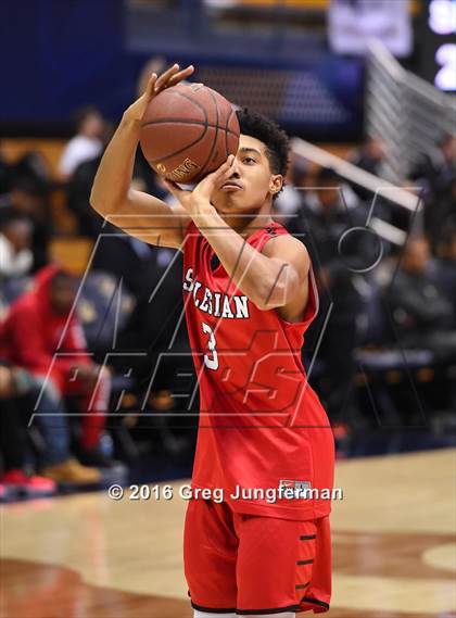 Thumbnail 1 in Salesian College Preparatory vs. Sacred Heart Cathedral Preparatory (MaxPreps MLK Classic) photogallery.