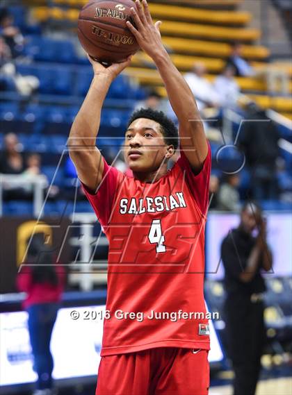 Thumbnail 1 in Salesian College Preparatory vs. Sacred Heart Cathedral Preparatory (MaxPreps MLK Classic) photogallery.