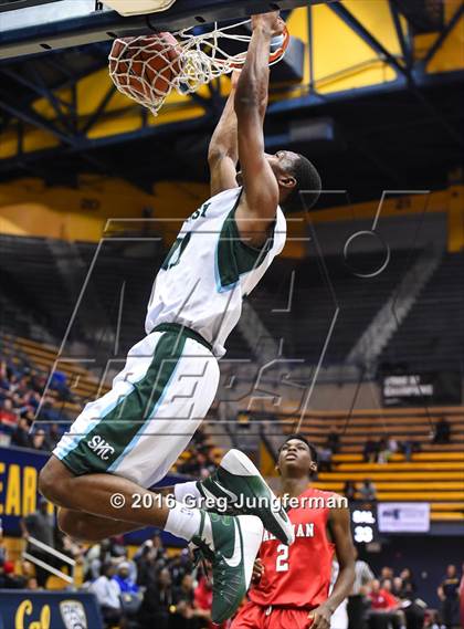 Thumbnail 1 in Salesian College Preparatory vs. Sacred Heart Cathedral Preparatory (MaxPreps MLK Classic) photogallery.