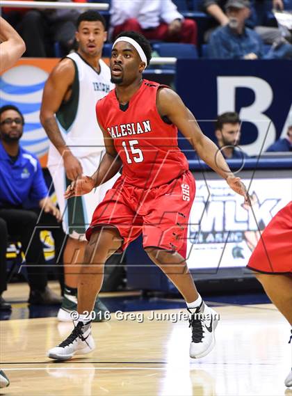Thumbnail 1 in Salesian College Preparatory vs. Sacred Heart Cathedral Preparatory (MaxPreps MLK Classic) photogallery.