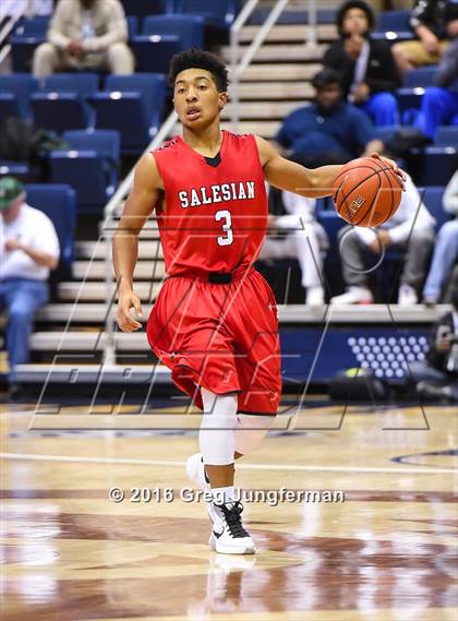Thumbnail 1 in Salesian College Preparatory vs. Sacred Heart Cathedral Preparatory (MaxPreps MLK Classic) photogallery.