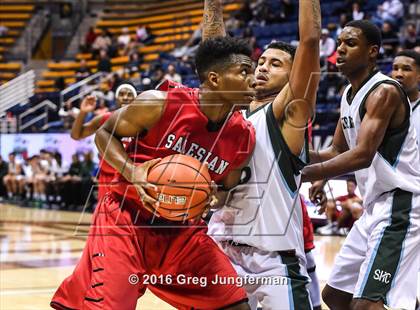 Thumbnail 2 in Salesian College Preparatory vs. Sacred Heart Cathedral Preparatory (MaxPreps MLK Classic) photogallery.